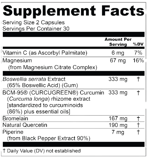 Golden Revive Plus Supplement Facts and Ingredients list